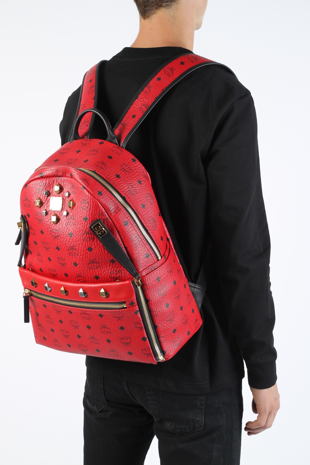 Ruby red mcm backpack hot sale